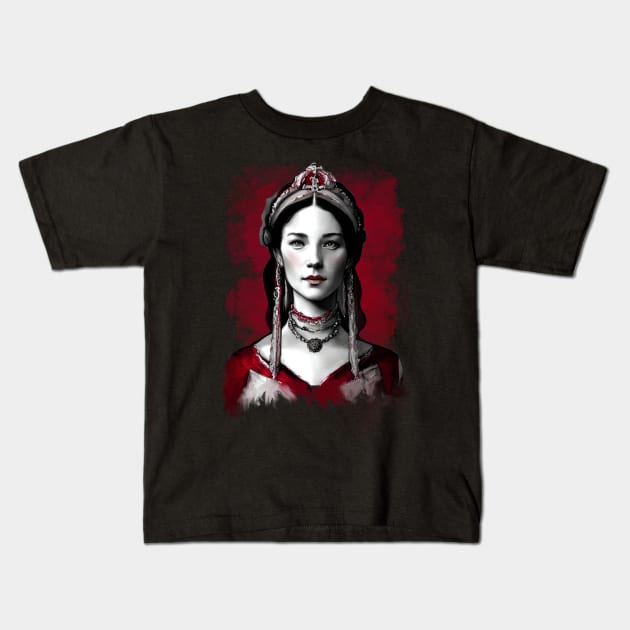 Anne Boleyn Kids T-Shirt by exentric-wren